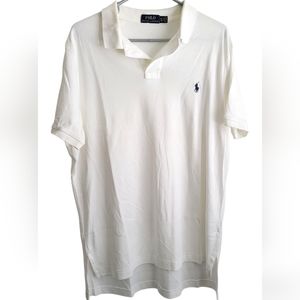 Polo Ralph Lauren Men's short Sleeve White Collard Polo Shirt Size XL